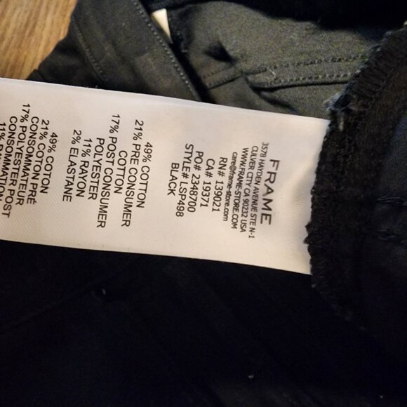 Frame Le Slim Palazzo High Rise Jeans NWT Black Size 32 - Picture 10 of 13